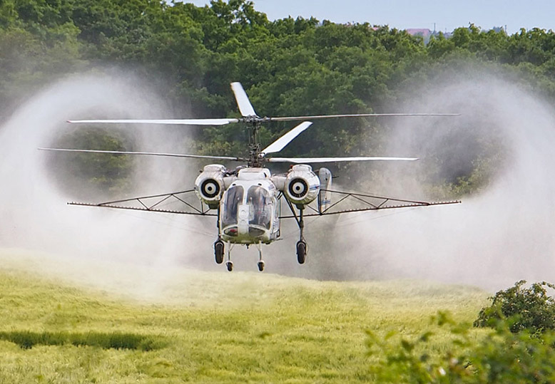 Spokane Helicopter Seed Spreading